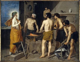 Vulkán kovácsműhelye, 1630, olaj, 2,23 x 2,90 m, Madrid, Prado Múzeum