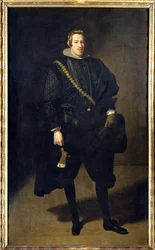 A csecsemő Don Carlos-portré Don Carlosról (1607-1632), IV. Fülöp király testvéréről. Részlet. Diego Rodriguez de Silva és Velazquez festménye Diego Velasqueznél (1599-1660)