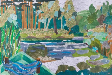 Pihenés a folyón, 2017 (kollázs)