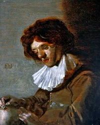 Trepanációt végző fiatal férfi tanulmánya