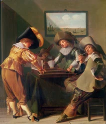 Backgammon játékosok, 17. század