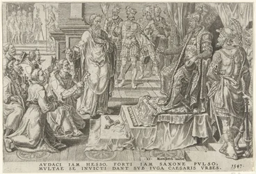 Hat német város leigázása, 1547 V. Károly győzelmei (sorozat címe) Divi Caroli. v. imp. dönt. max. victoriae, ex multis praecipuae (sorozat címe)