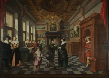 Egy hétrészes dekorációs sorozat: belső tér, 1630-32