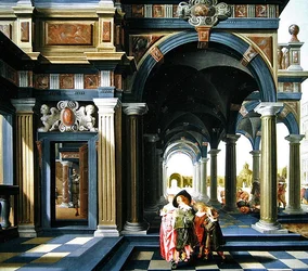 Elegáns figurák egy loggiában, 1635
