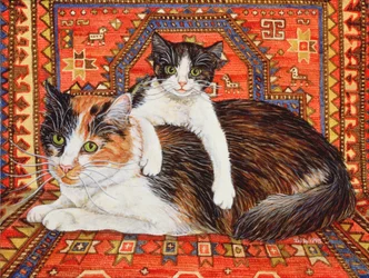 Kit-Cat-Carpet, 1995 (akril a panelen)