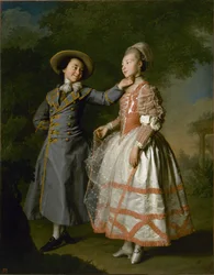 Jekatyerina Hruscsova és Jekatyerina Khovanszkaja grófnő portréja, 1773