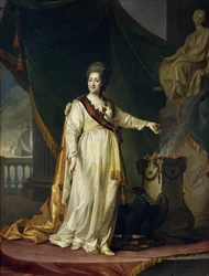 II. Katalin törvényhozó az Igazság Istennőjének templomában