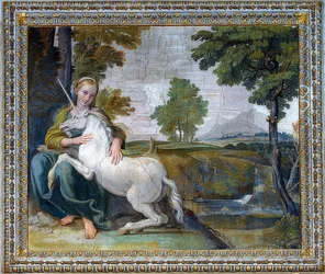 Szűz egyszarvúval. 1604-05