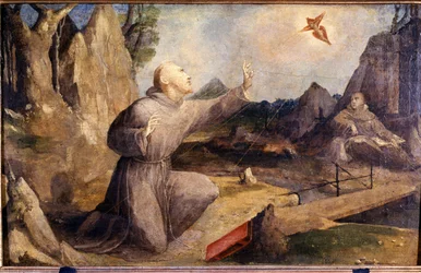 Szent Ferenc stigmát kap. Beccafumi Domenico Mecarino (kb. 1486-1551)