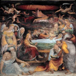 A Szűzanya halála. Domenico Beccafumi (1486-1551) festménye