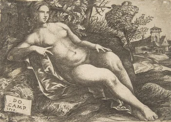 Tájban fekvő meztelen nő, Vénusz, 1517