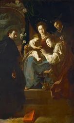 Szent Katalin és a szentek misztikus házassága (festmény, vászon)