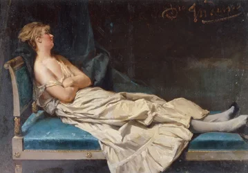 Lady Reclining on a Chase Longue (olaj, vászon)