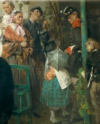 Hírek a villafrancai békéről, Domenico Induno, részlet