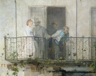Hírek a villafrancai békéről, Domenico Induno, részlet