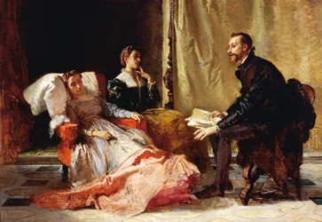 Torquato Tasso a Felszabadult Jeruzsálemet olvas Eleonora d