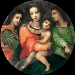Madonna és gyermek két angyallal.