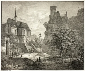 Templom Kobernben a Mosel-parton