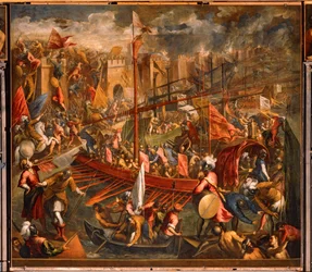 Konstantinápoly meghódítása a keresztes lovagok által 1204-ben (olaj, vászon)