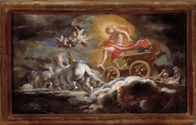 A nap szekere Domenico Piola (1627-1703) festménye, mérete 58x78 cm Genes, Musei di Strada Nuova (korábban Palazzo Bianco)