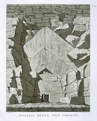 A piramis bejárata, Rossi metszete (litho)