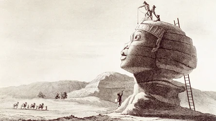 Gízai szfinx Egyiptomban az egyiptomi hadjárat során