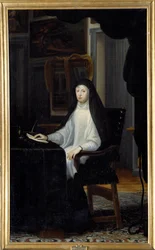 Mária Anna osztrák királynő portréja özvegyen (1634 - 1696). Juan Carreno De Miranda (1614-1685) festménye Ec. Esp