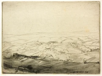 Vázlat San Gimignano falairól