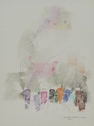 Threads, 2000 (színes ceruza, papír)