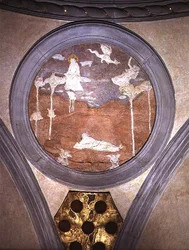 Pátmoszi Szent János, spanrel medalion, 1425 körül (gipsz)