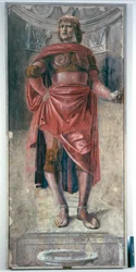 Férfi kétkezes karddal, ac.1486 (különálló freskó vászonra rögzítve)
