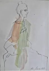 Stilizált női profil