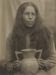 Cherokee nő, 1929 körüli (fekete-fehér fotó)