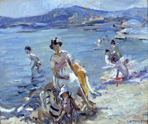 Fürdőző figurák (olaj, kártya)