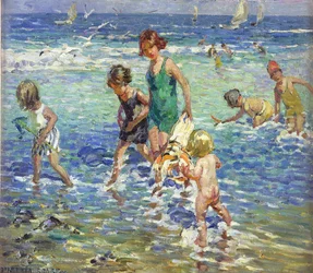 Tengeri fürdőzők (olaj, vászon)