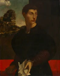 Egy fiatalember portréja, c. 1530 (olaj és arany fán)