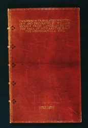 Emery Walker (1851-1933) kézirattöredékeinek kötete 1902 (bőr és arany)