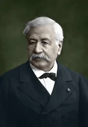 Ferdinand de Lesseps (1805 - 1894) portréja. Sárkány fényképezése.