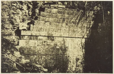 Cirkuszpalota Chichen-itzában, egy terem belseje, 1859.