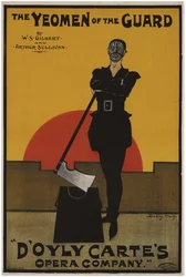 Plakát a The Yeomen of the Guard operához, Gilbert és Sullivan, 1897