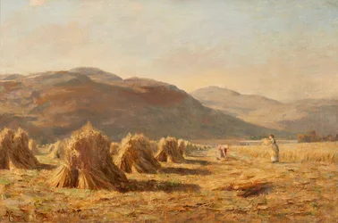 Betakarítás Dumyat közelében, Ochil Hills (olaj, vászon)