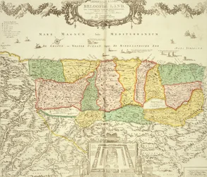 A Szentföld térképe, kocsma. Jan Barend Elwe, Amszterdam, 1742