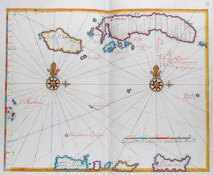 A térképen Bouro és Ceram (Seram), Indonézia.