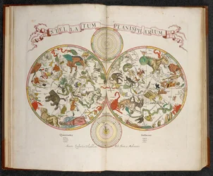 Stellatum Planisphaerium, egy síkgömb az állatöv jegyeivel