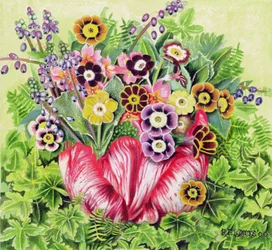 Auriculas, 2000 (akril, vászon)