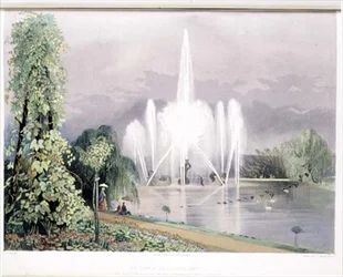 The River Horse Fountain, Enville, pub. szerző: Thomas McLean (litho)