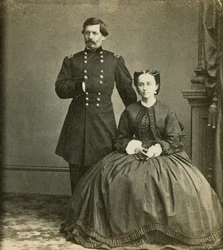 George B. McClellan vezérőrnagy és felesége, az Anthony