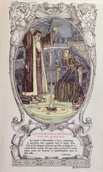 Cosimo Ruggieri asztrológus (megh. 1615) 1577-ben megjósolja Medici Katalin (1519-89) királyné halálát egy almanachból.