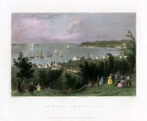 The Narrows a Staten Island-ről, New York, USA, 1837.