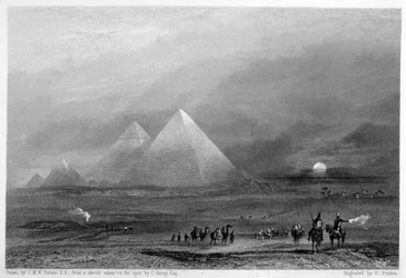 A piramisok, Giza, Egyiptom, 19. század